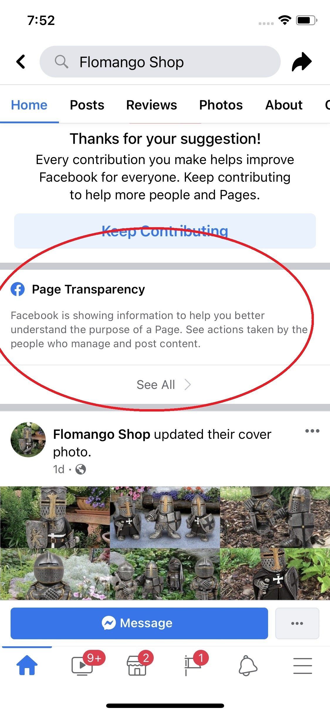 steps for reporting scam ads in the Ad Library