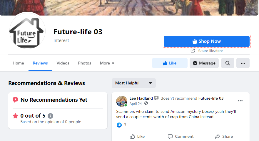 warnings you can leave on a scammer Facebook page