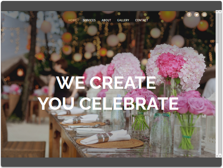Website for an Events Venue