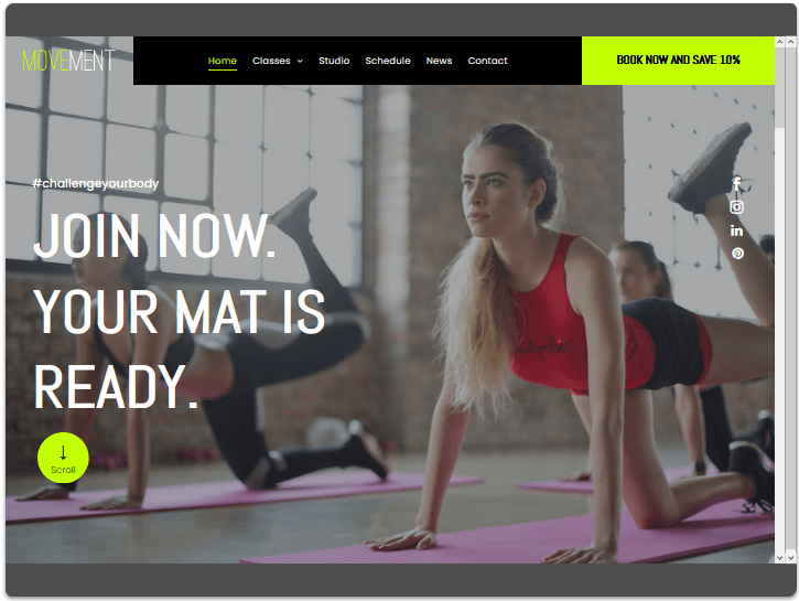 Website for a Gym / Fitness Centre