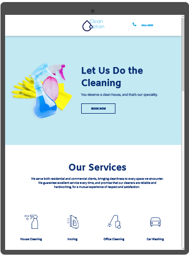 Website for a Cleaner