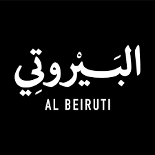 The logo for al beiruti is white on a black background.