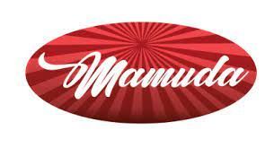 A red oval with the word manuda on it.