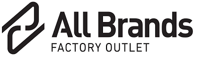 The logo for all brands factory outlet is black and white.