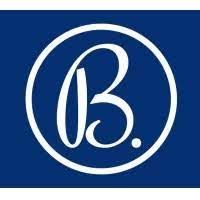The letter b is in a white circle on a blue background.