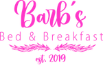 The logo for barb 's bed and breakfast was created in 2019.