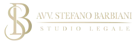 Gold &ldquo;AVV. STEFANO BARBIANI STUDIO LEGALE&rdquo; logo on a white background