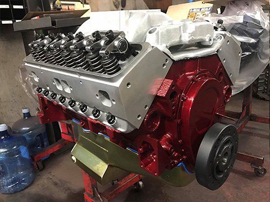 Silver and Red Painted Engine - Automotive and Marine Engines in Skowhegan, ME