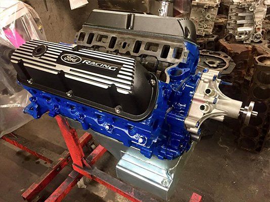 White and Blue Painted Engine - Automotive and Marine Engines in Skowhegan, ME