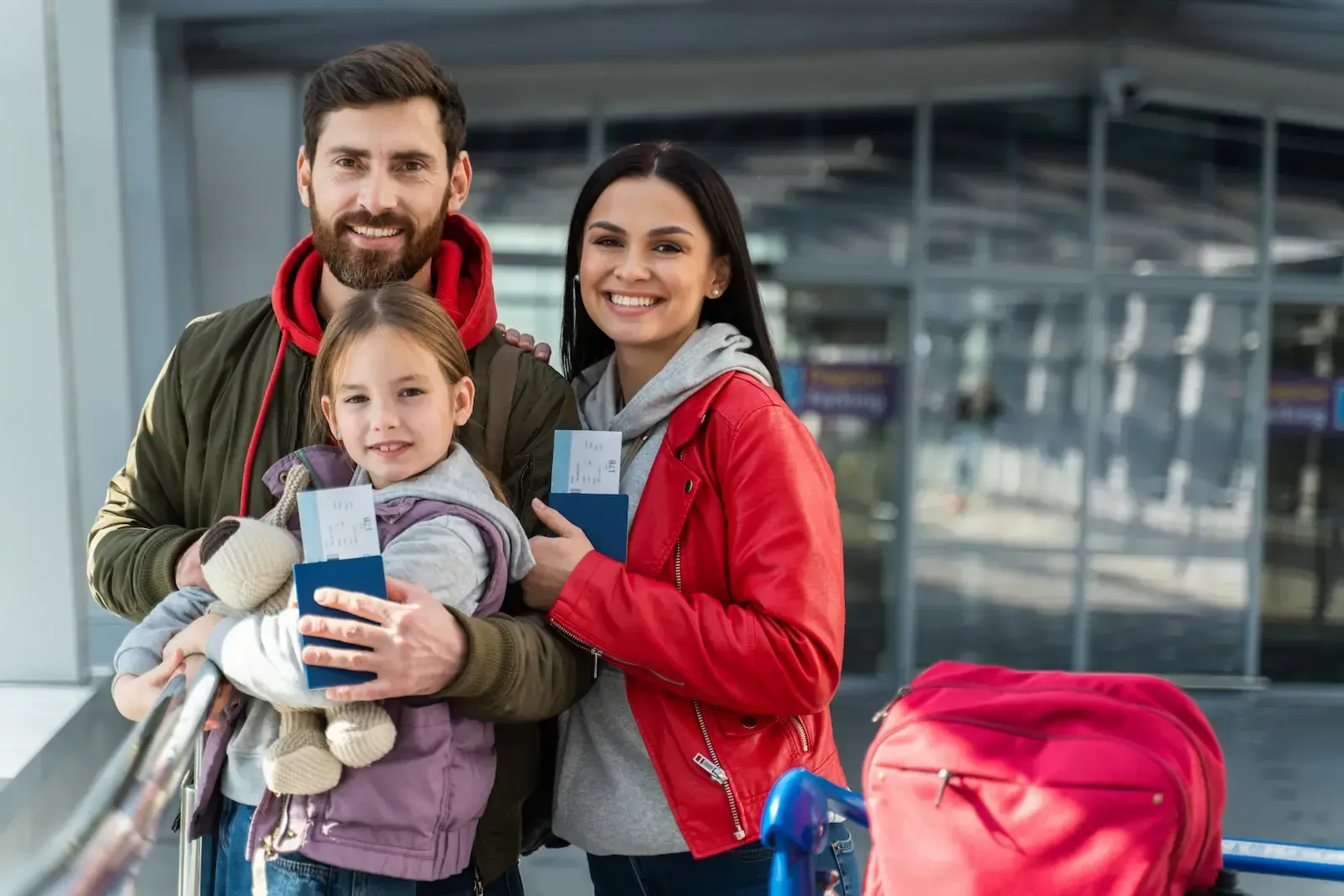 Familia viajando