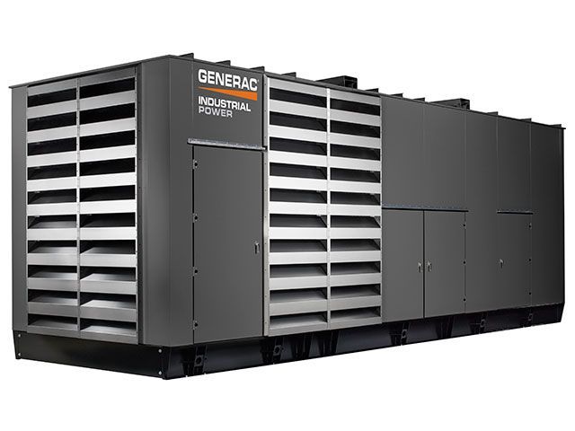 Gray Generac industrial power generator.