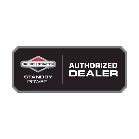 Briggs & Stratton Authorized Dealer logo: black rectangle with logo and text 