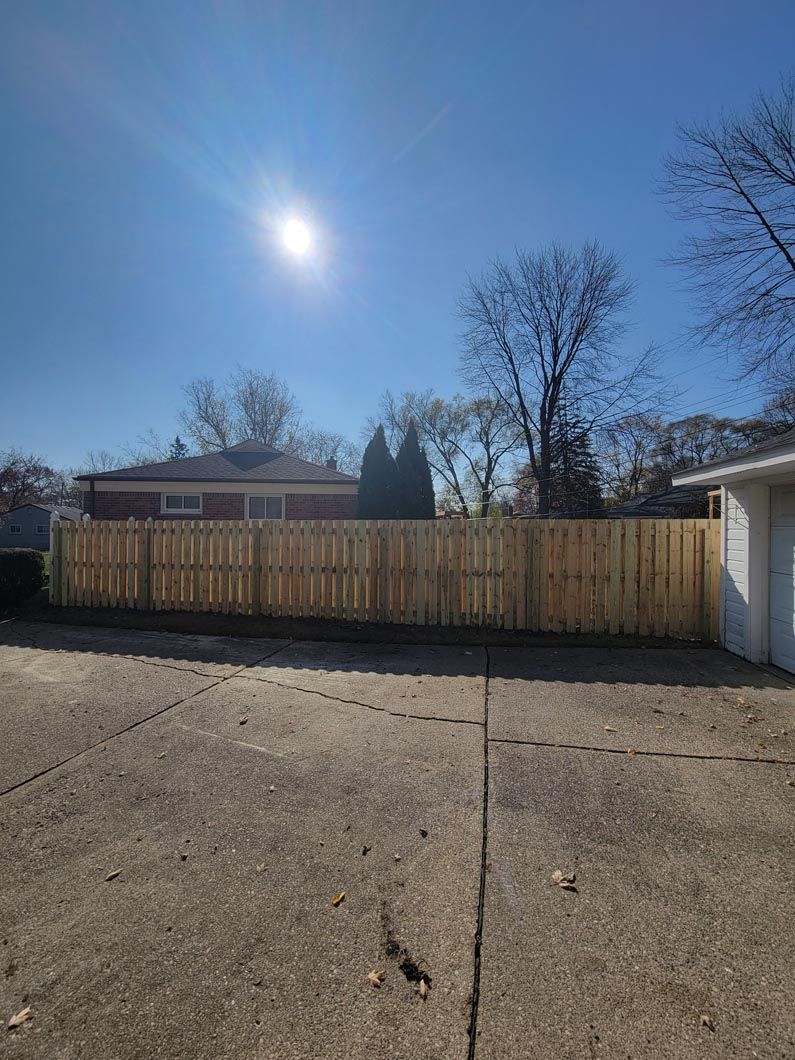 A wood privacy fence in Troy, MI by Elite Wood Fencing