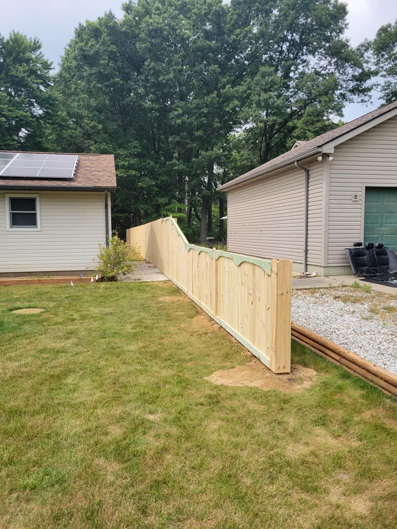 A wood privacy wall in Troy, MI by Elite Wood Fencing