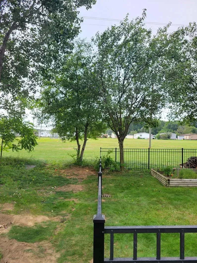 A metal fence installation in Troy, MI by Elite Wood Fencing