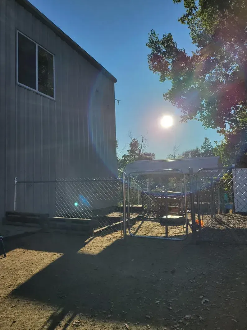 A chain link fence installation in Troy, MI by Elite Wood Fencing