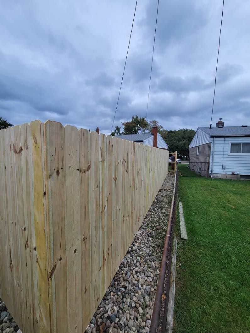 A wood fence in Troy, MI by Elite Wood Fencing