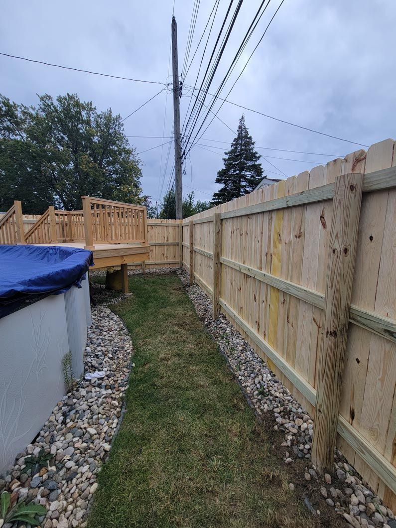 A wood privacy fence in Troy, MI by Elite Wood Fencing