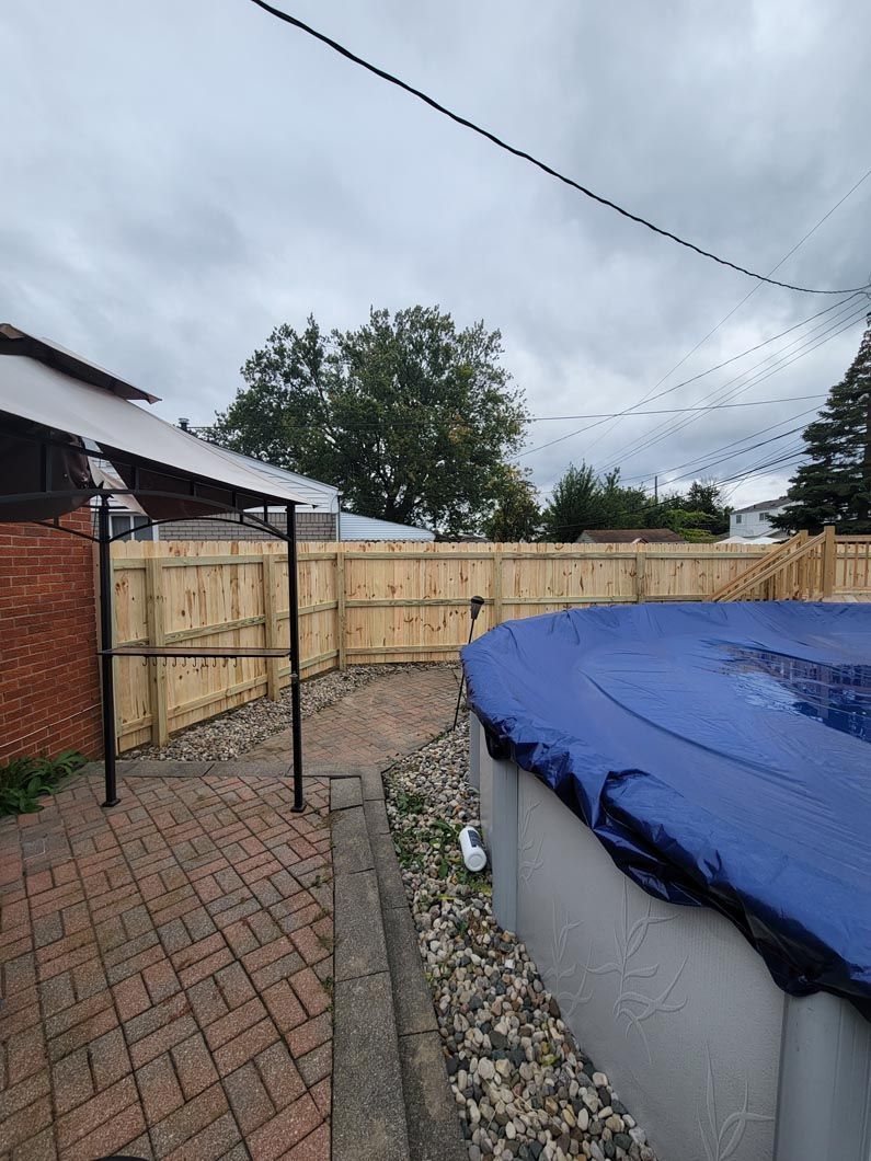 A wood privacy fence in Troy, MI by Elite Wood Fencing