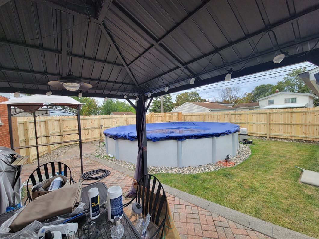 A wood privacy fence in Troy, MI by Elite Wood Fencing