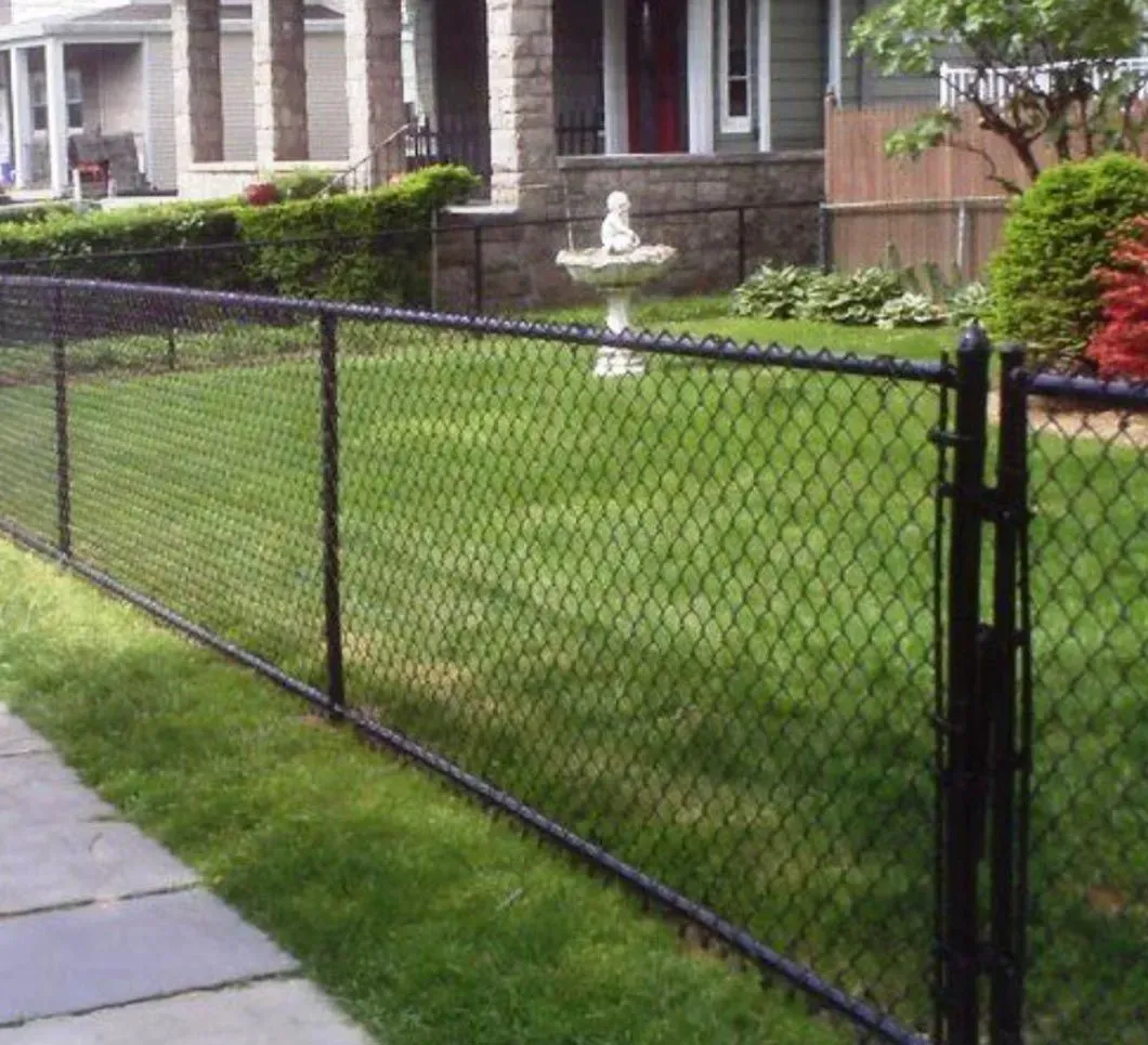 A chain link fence installation in Troy, MI by Elite Wood Fencing