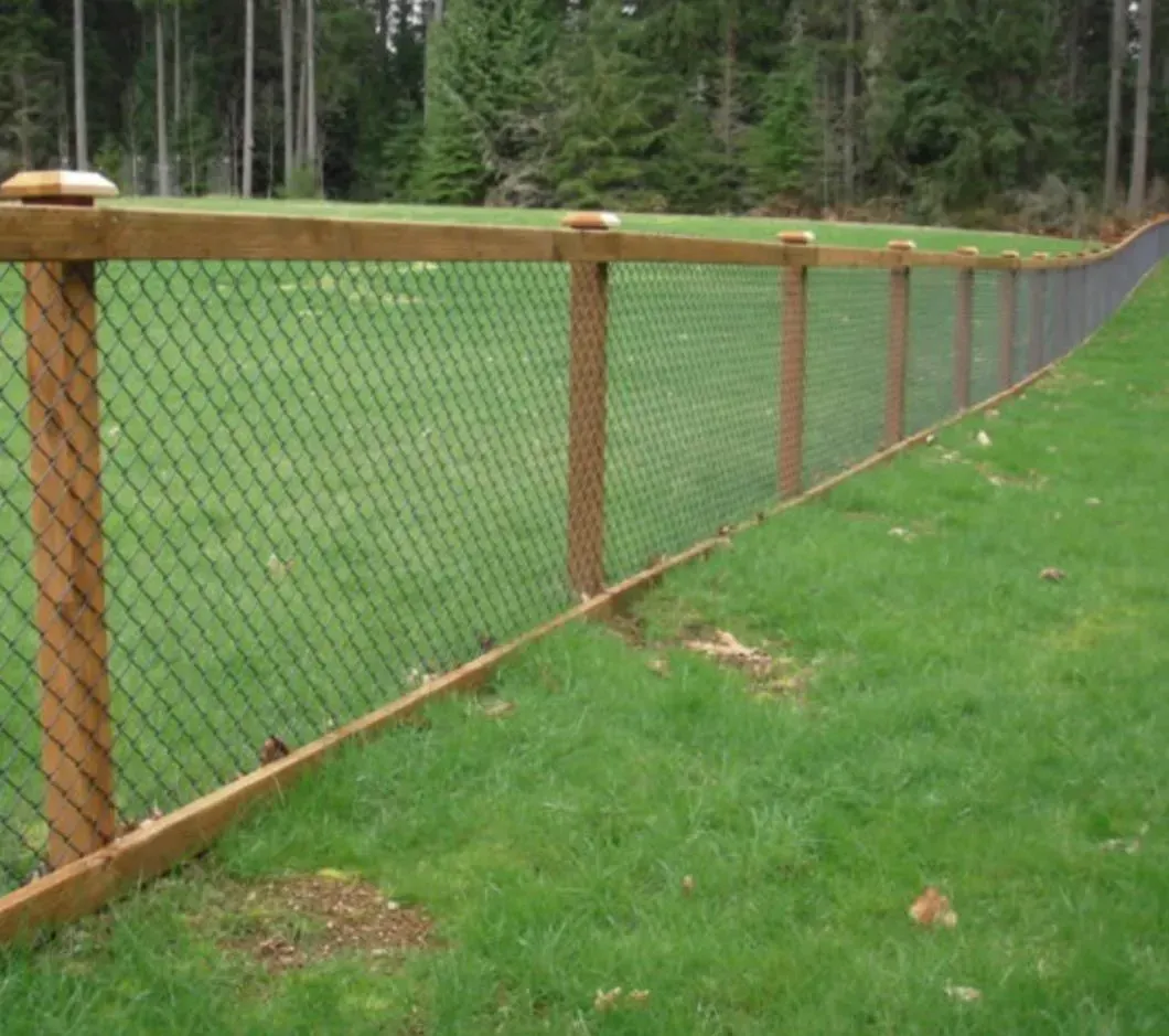 A wood post with aluminum fencing in Troy, MI by Elite Wood Fencing