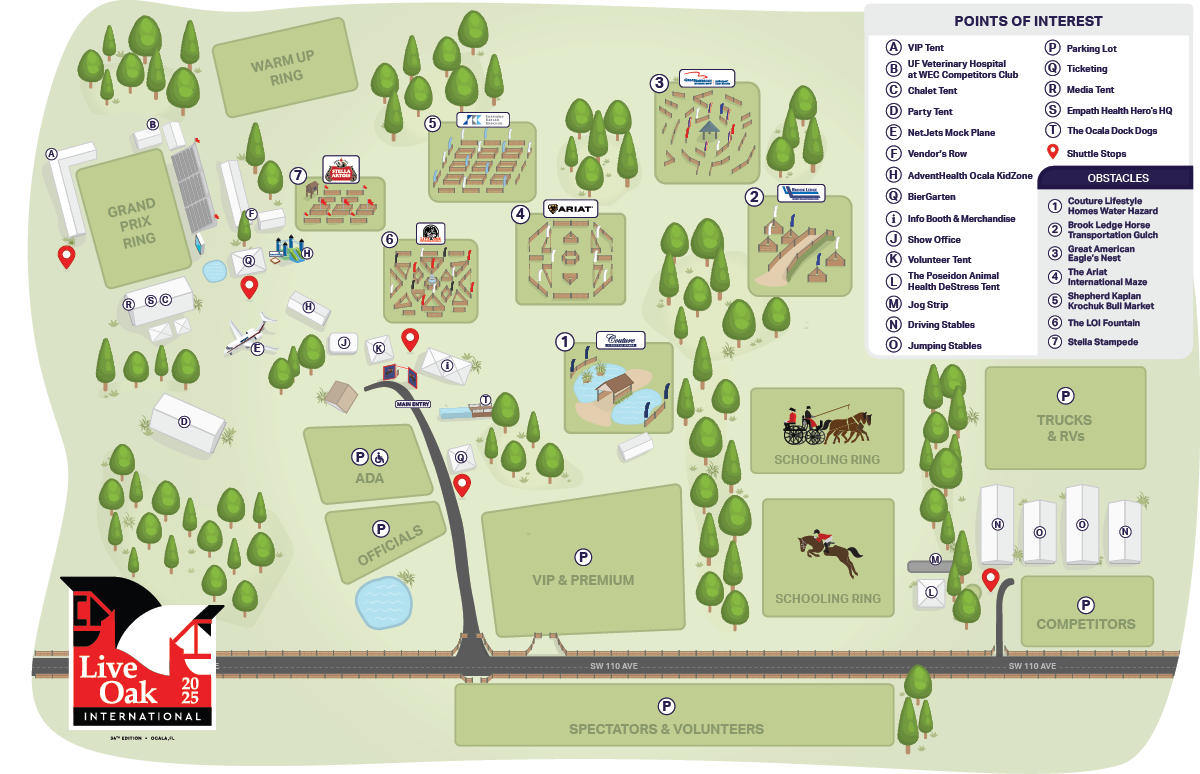 Live Oak International 2025 Event Map