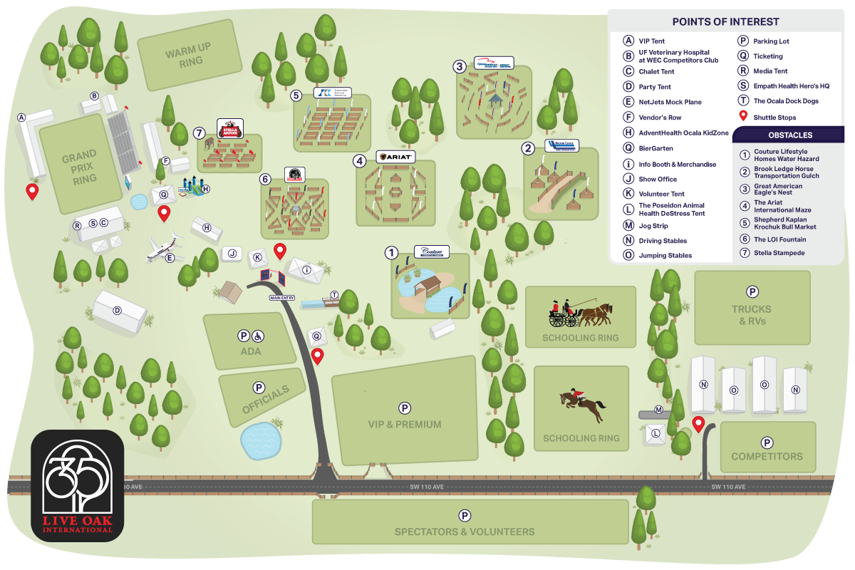 Live Oak International 2025 Event Map