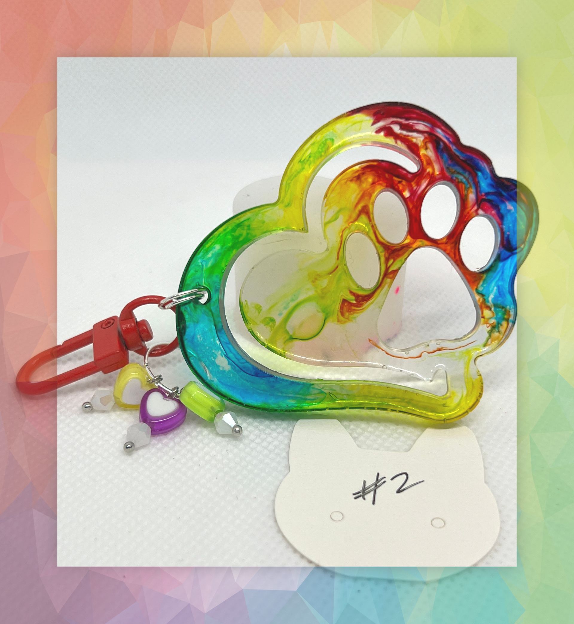Rainbow Heart Keychain 62422