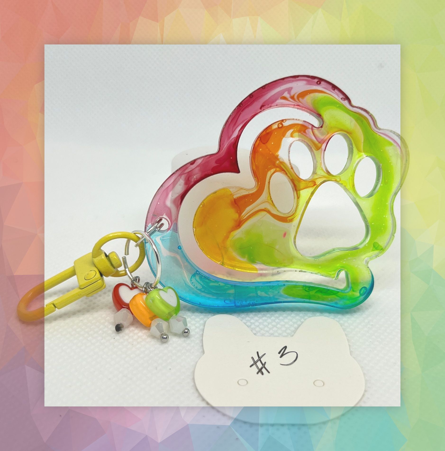 Rainbow Heart Keychain 62433