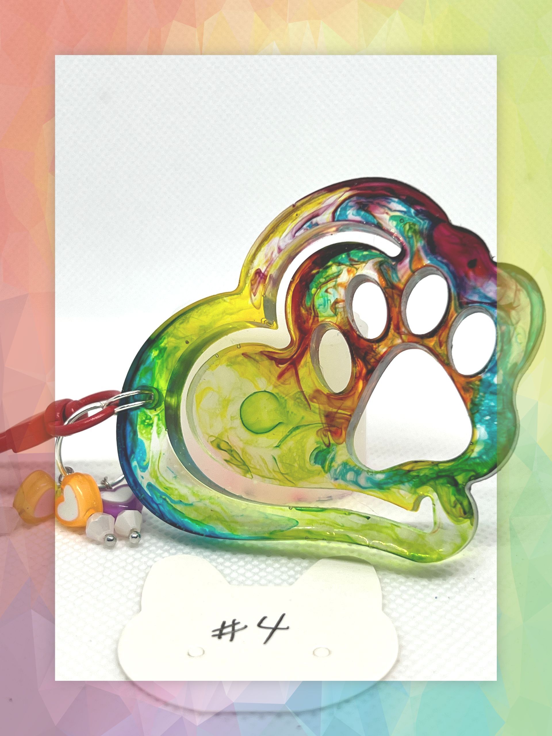 Rainbow Heart Keychain 62444