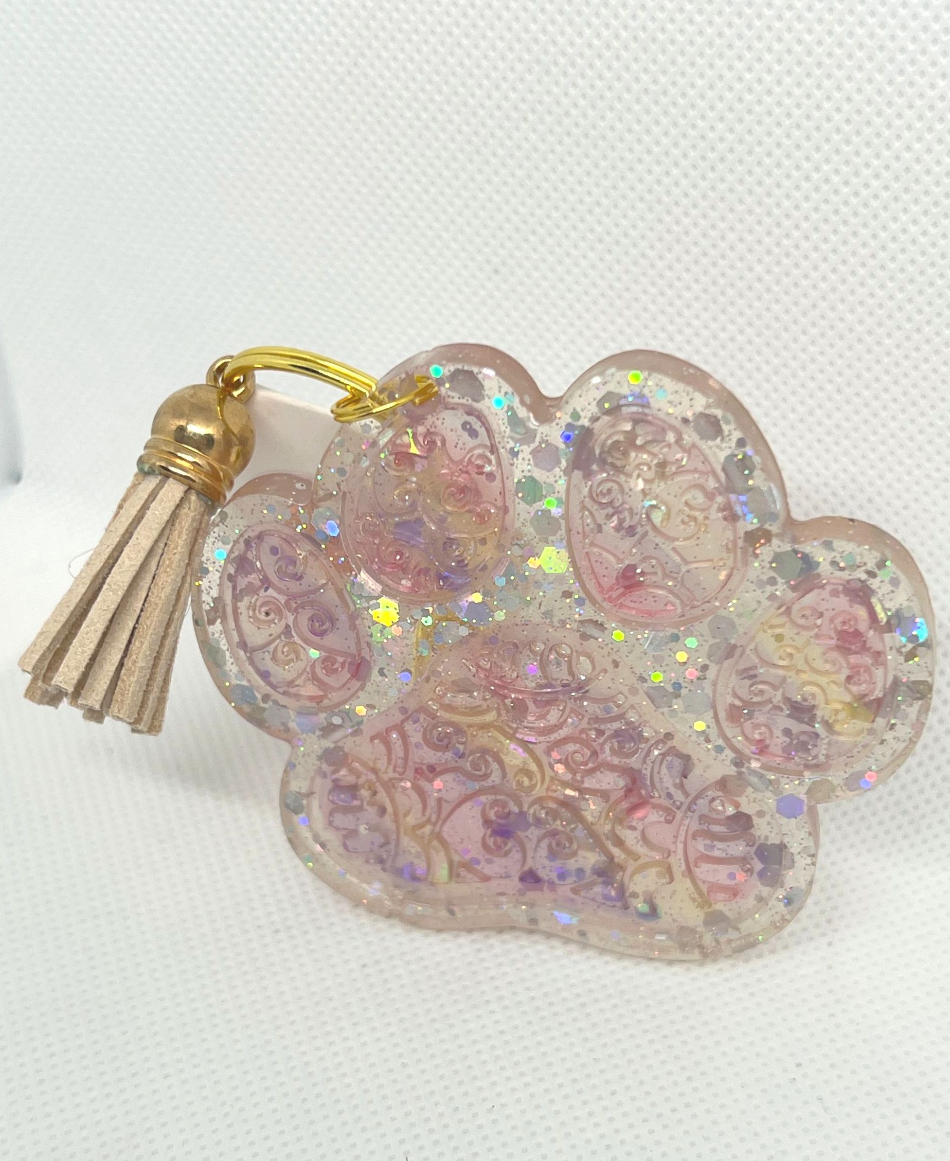 Lacey Inlay Paw  Keychain 72495