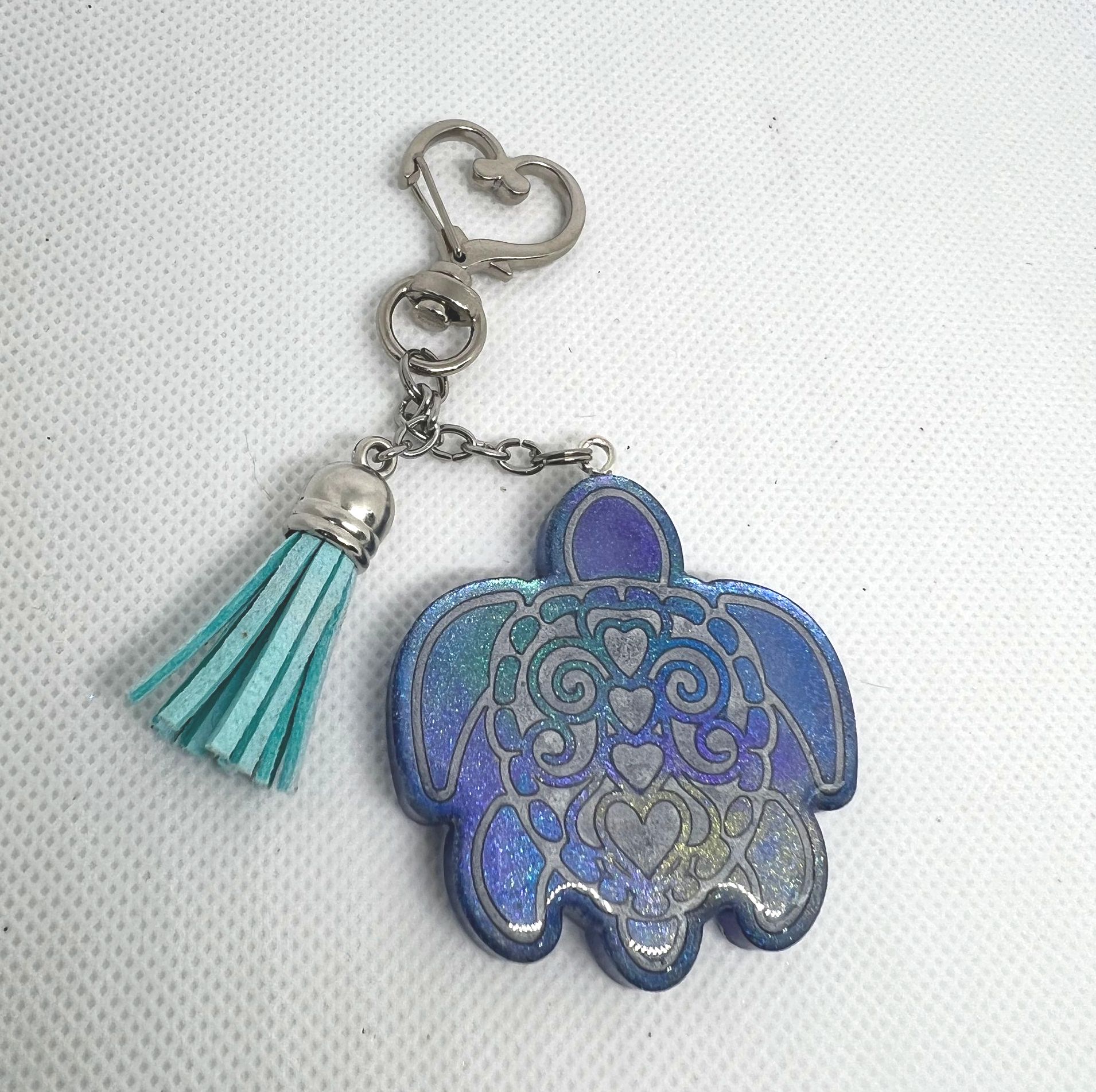 Turtle Heart Shell Keychain 72492