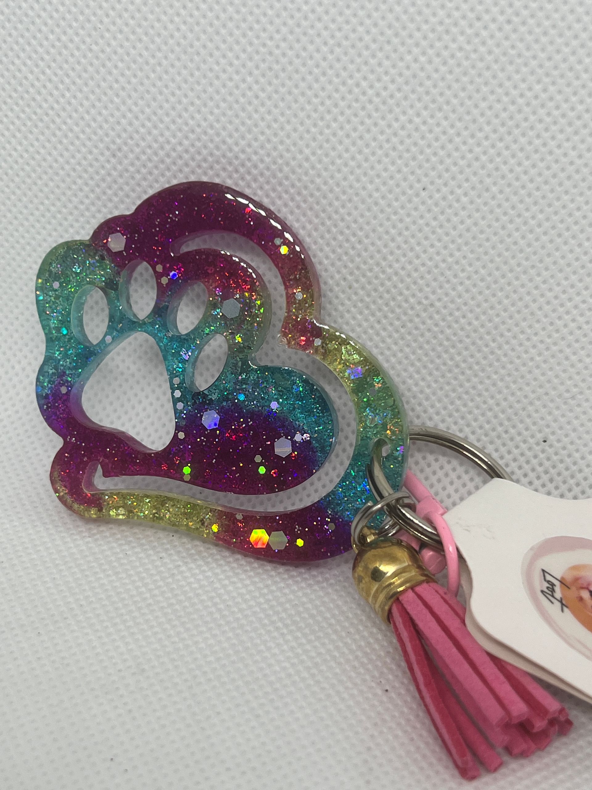Rainbow Heart Keychain 8236