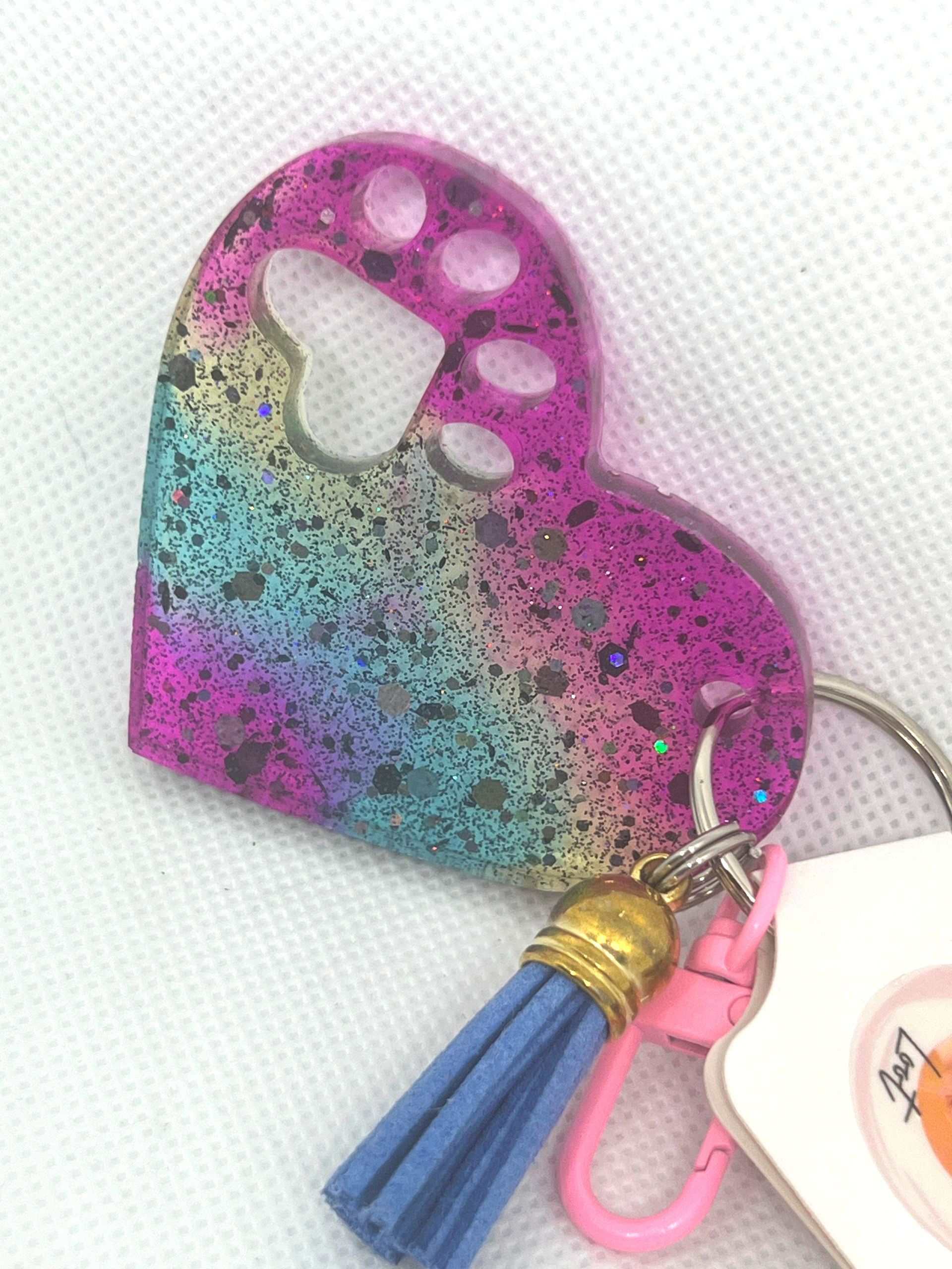 Rainbow Heart Keychain 8231