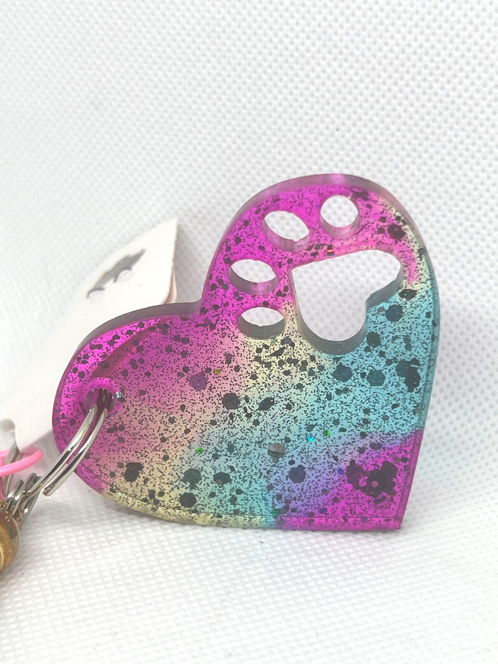 Rainbow Heart Keychain 8232