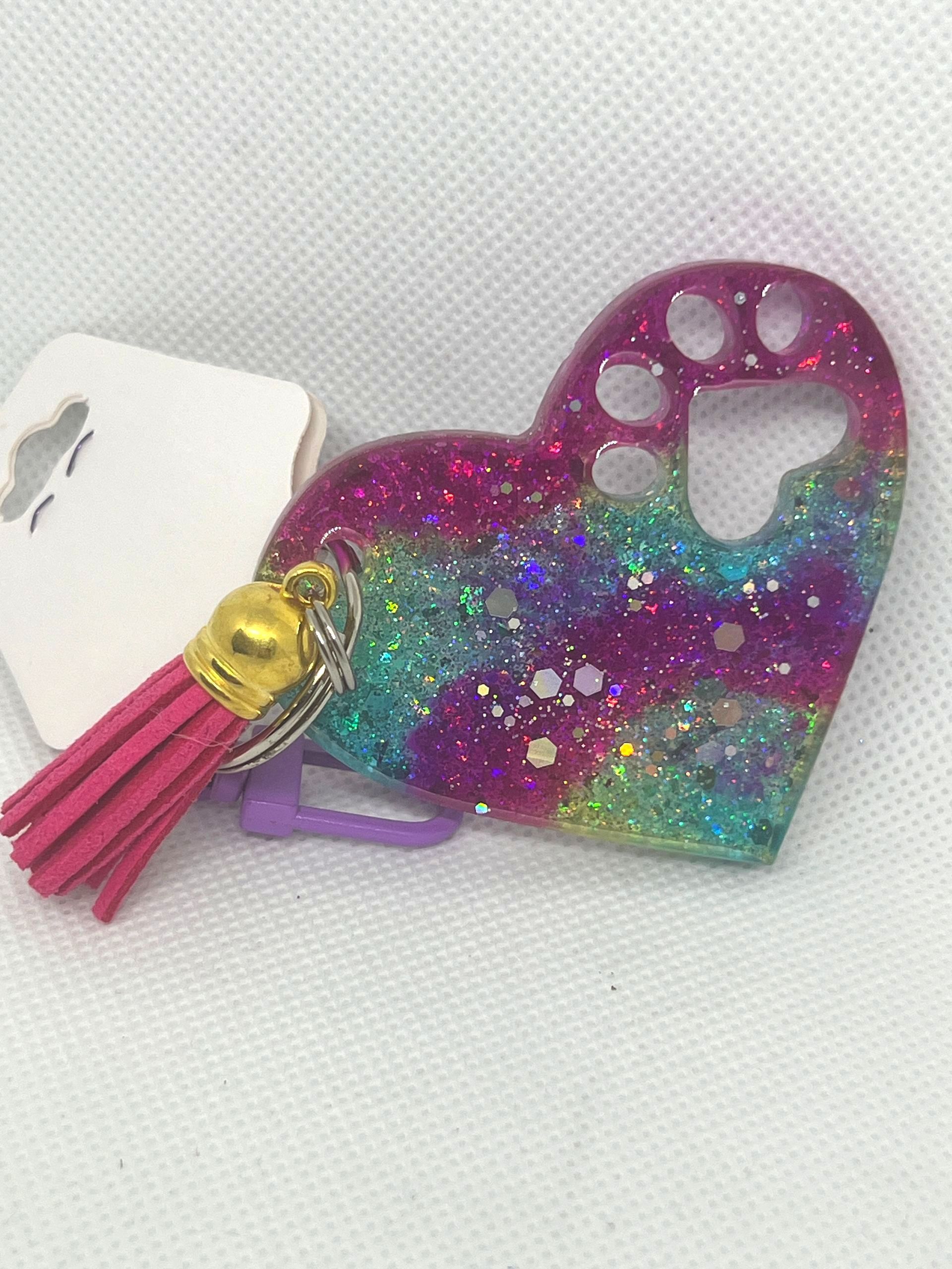 Rainbow Heart Keychain 8233