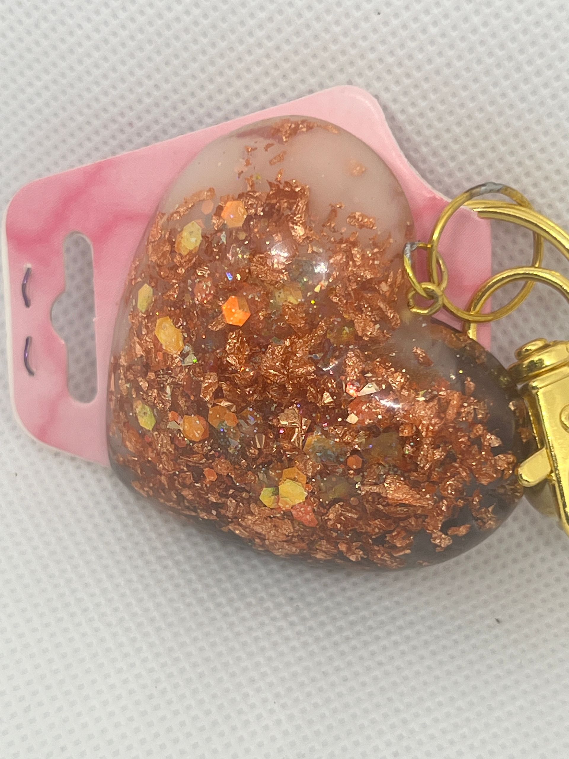 Glitter Foil Heart Keychain 82312/82315