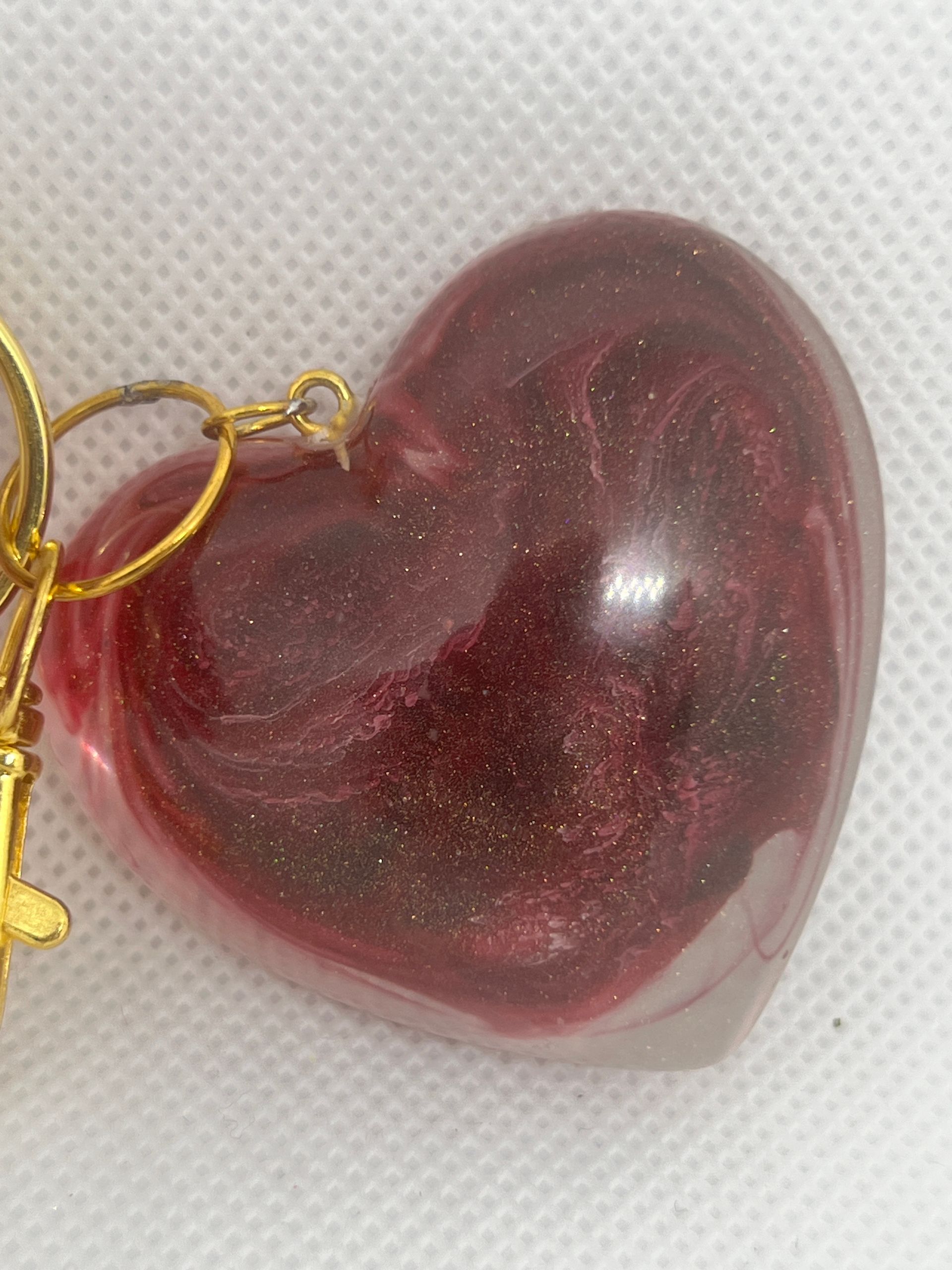 Glitter Foil Heart Keychain 82313/82314