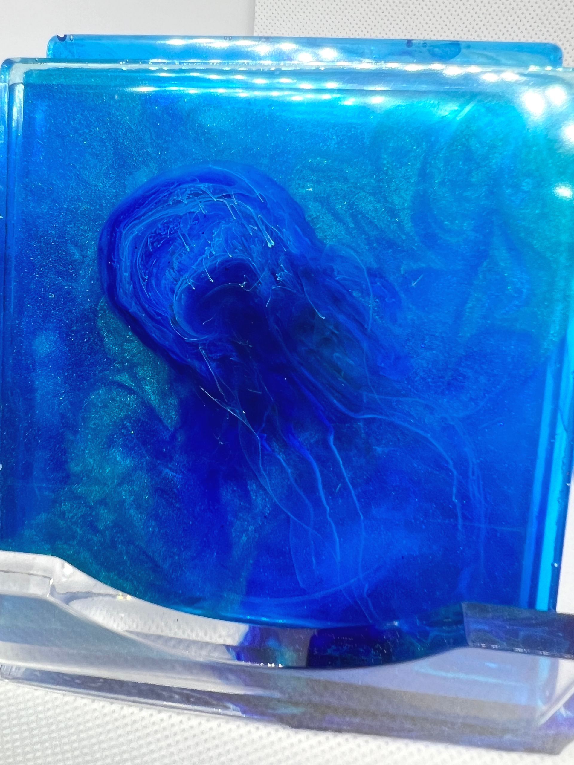 Oceanic Blue Square Coaster Set  7242