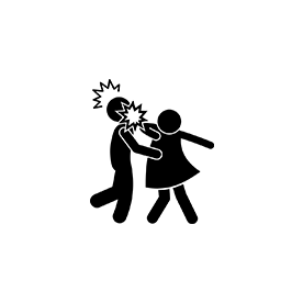 Icon two people fighting
