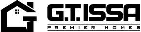 A black and white logo for gtissa premier homes