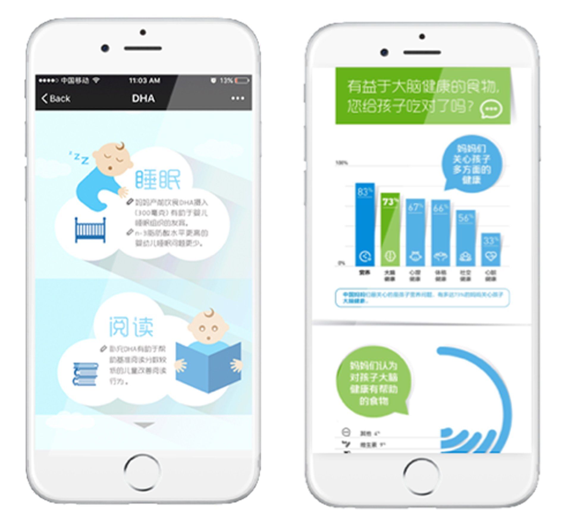 Two cell phones with chinese writing on them