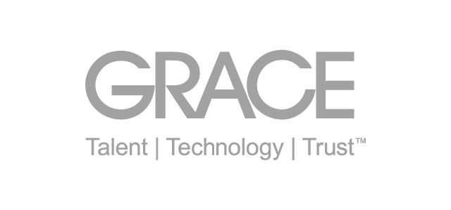 A logo for grace talent technology trust on a white background.