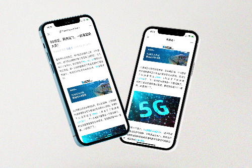 Two phones are sitting next to each other on a table.