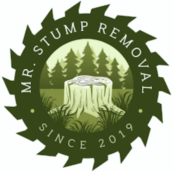 A logo for a company called Mr. Stump Removal