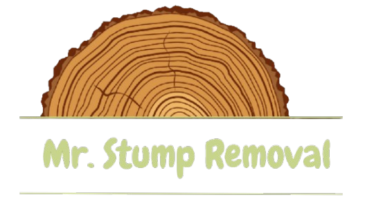 A logo for a company called Mr. Stump Removal