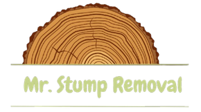 A logo for a company called Mr. Stump Removal