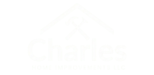 White text logo with a house outline and 