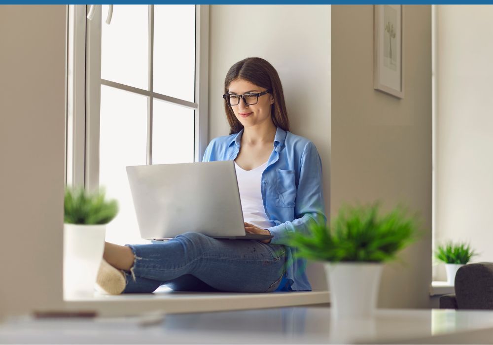 person working on laptop